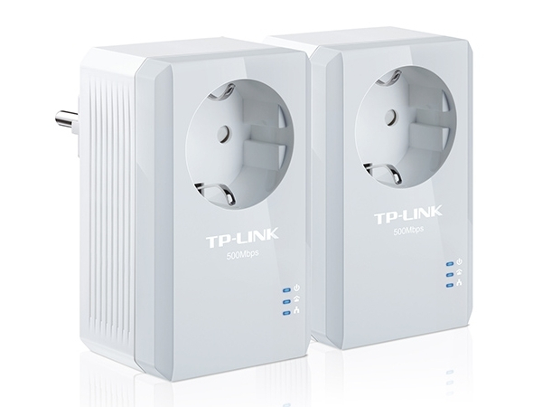 TP-LINK TL-PA4010P KIT v6 Powerline Διπλό για Ενσύρματη Σύνδεση με Passthrough Πρίζα και Θύρα Ethern