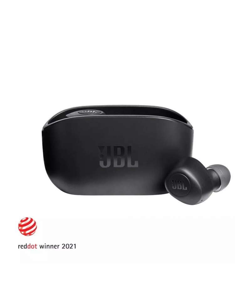 JBL Wave Buds Bluetooth Handsfree Ακουστικά με Θήκη Φόρτισης Μαύρα