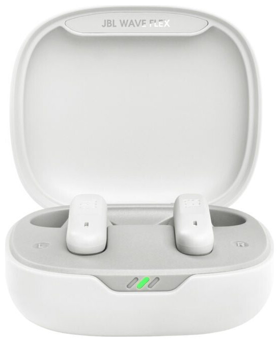 JBL Wave Flex Earbud Bluetooth Handsfree Ακουστικά με Θήκη Φόρτισης Λευκά