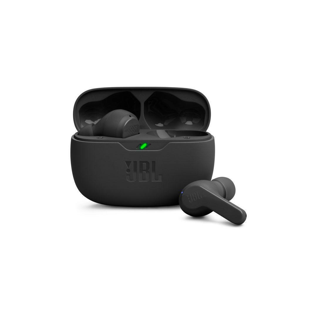 JBL Wave Beam In-ear Bluetooth Handsfree Ακουστικά με Θήκη Φόρτισης Μαύρο