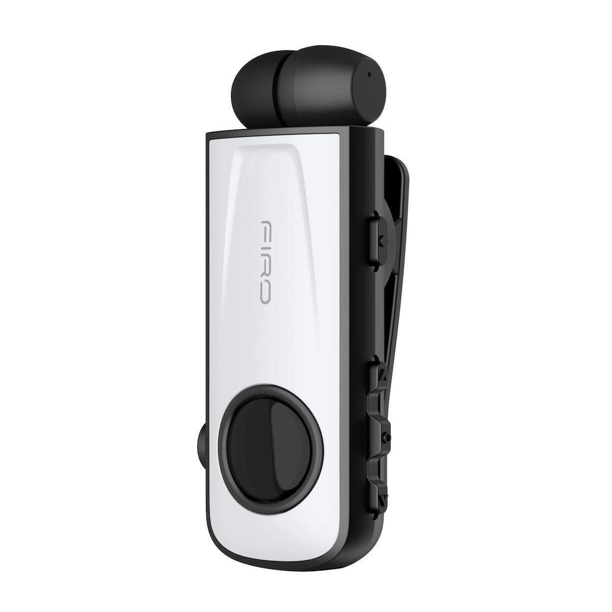 Firo H17 In-ear Bluetooth Handsfree Ακουστικό Πέτου Λευκό