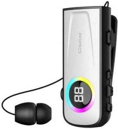 Firo H17 In-ear Bluetooth Handsfree Ακουστικό Πέτου Λευκό