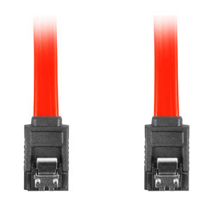 LANBERG SATA DATA II (3GB/S) F/F CABLE METAL CLIPS RED 30CM