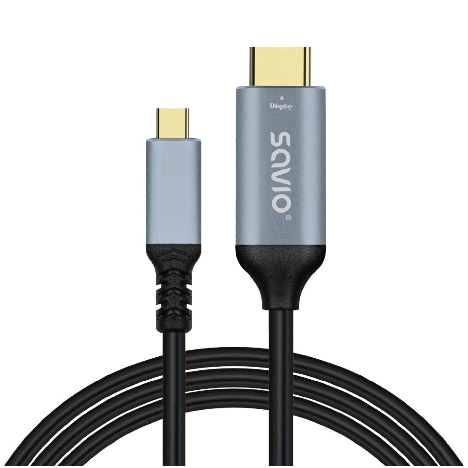 Savio Καλώδιο USB-C σε HDMI 2.0B 3μ, Ασημί (CL-184)