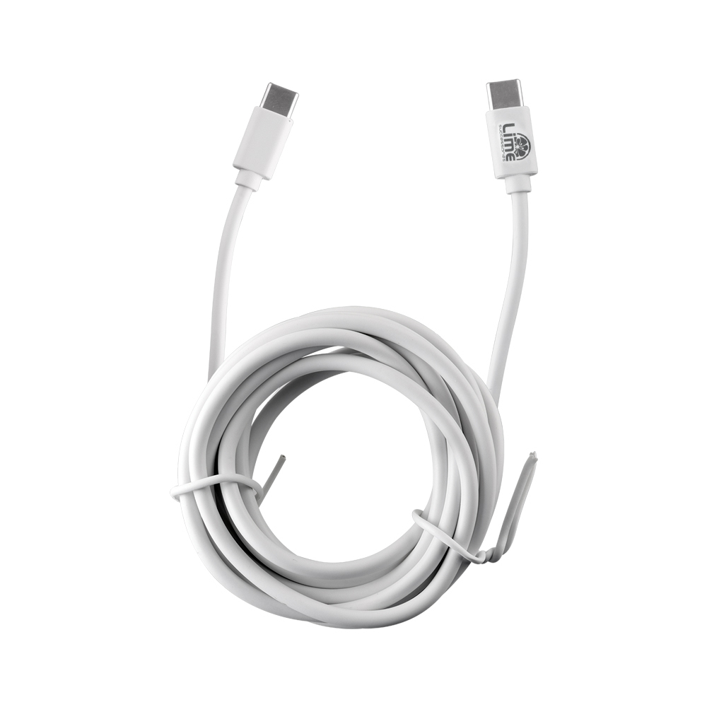 Lime LCC02 USB 2.0 Cable USB-C male - USB-C Λευκό