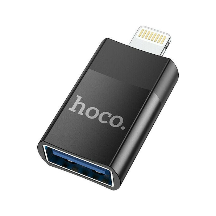 Adapter OTG USB-A to Lightning Hoco UA17 black