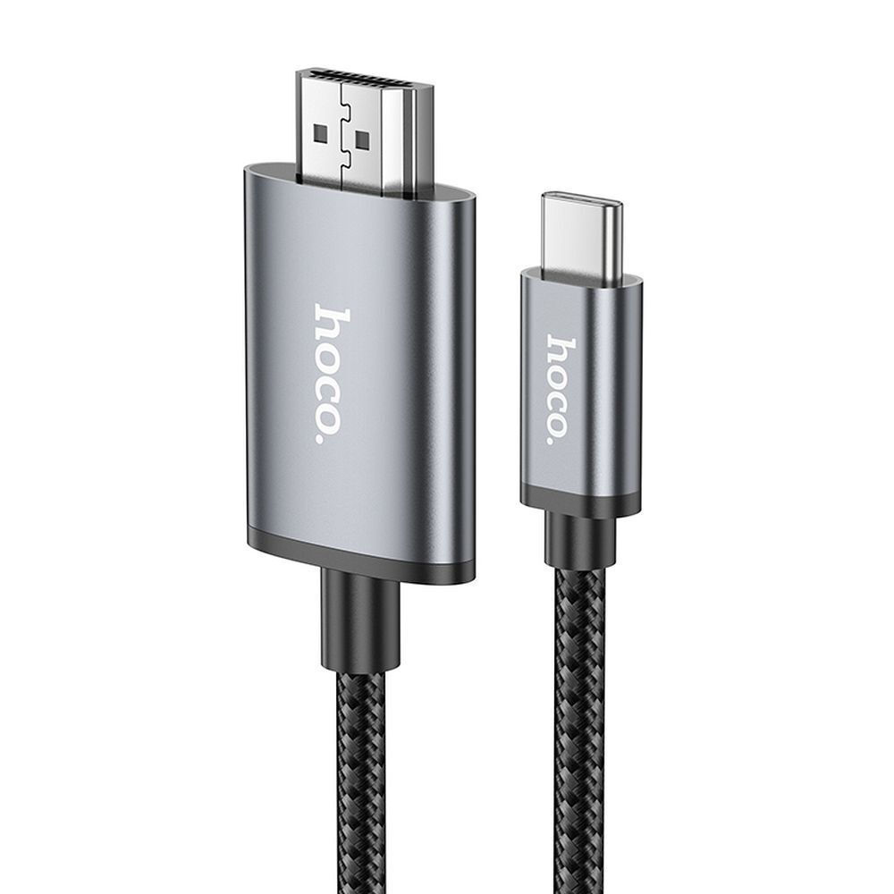 Hoco Ua27 Braided Cable HDMI male - USB-C male 2m Γκρι