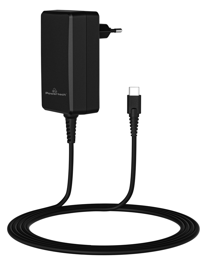 Powertech USB-C Universal Φορτιστής Laptop 65W με Αποσπώμενο Καλώδιο Τροφοδοσίας