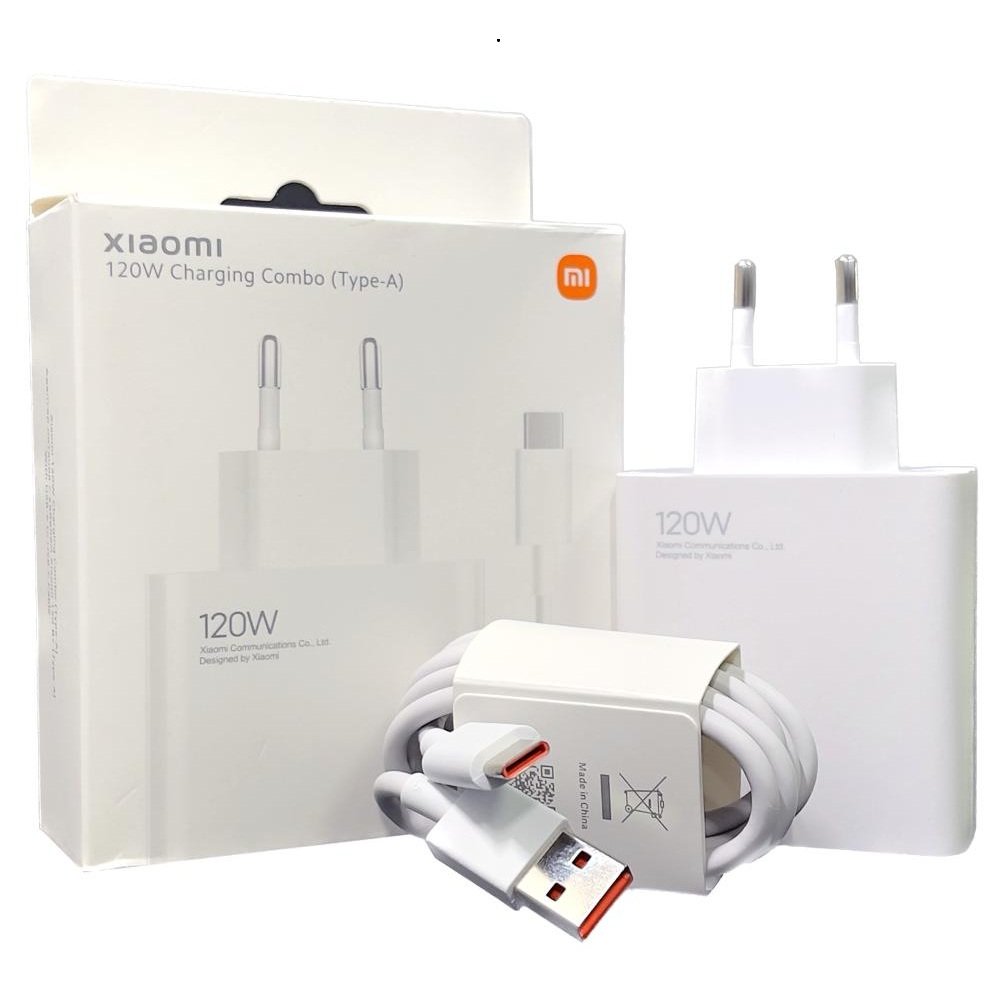 Xiaomi MDY-14-EE USB-A 120W Travel Charger + USB-A to USB-C Data Cable 6A