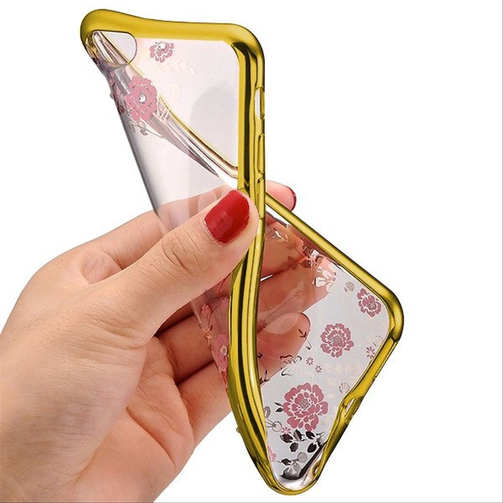 Θήκη SAMSUNG Galaxy A50 / A30s / A50s -  ΣΙΛΙΚΟΝΗΣ DIAMOND ΔΙΑΦΑΝΗ - ΧΡΥΣΗ ΜΕ ΣΧΕΔΙΑ
