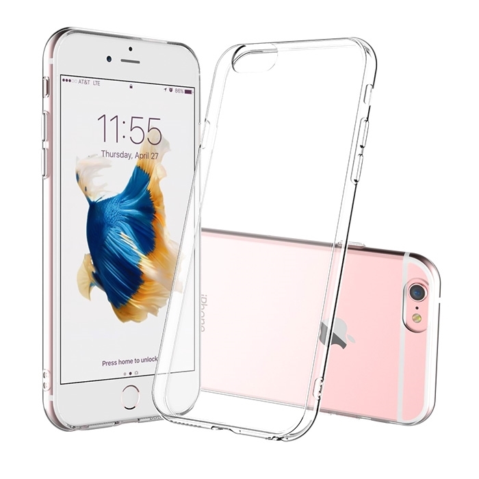 Θήκη Πλάτης Σιλικόνης για Apple iPhone 6 Plus/6S Plus - Χρώμα: Διάφανο