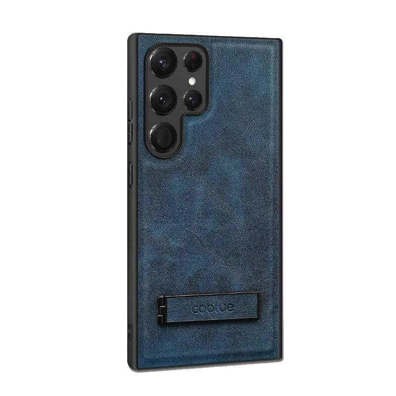 COBLUE CBSA24 ΔΕΡΜΑΤΙΝΗ ΘΗΚΗ ΤΗΛΕΦΩΝΟ ΑΝΤΙ ΠΤΩΣΗΣ ΓΙΑ SAMSUNG GALAXY S24 ULTRA - ΜΠΛΕ
