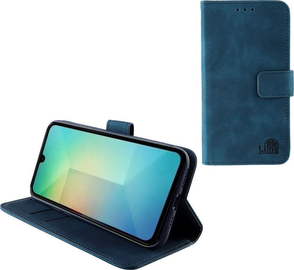 Θήκη Lime Book Δερματίνης / Σιλικόνης Μπλε (SAMSUNG A26 5G A266)