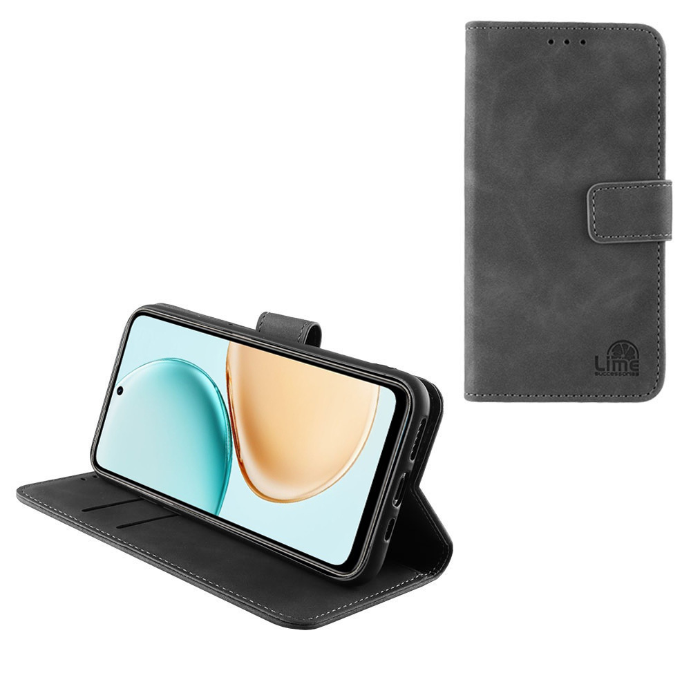 Θήκη Lime Essential Magnet Book Δερματίνης Γκρι (Honor X7D)