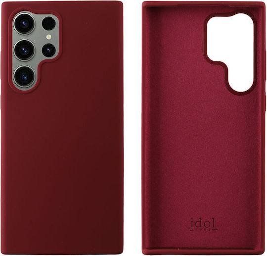 Θήκη Idol 1991 Velvet Elite Back Cover Σιλικόνης Burgundy (Galaxy S23 Ultra)