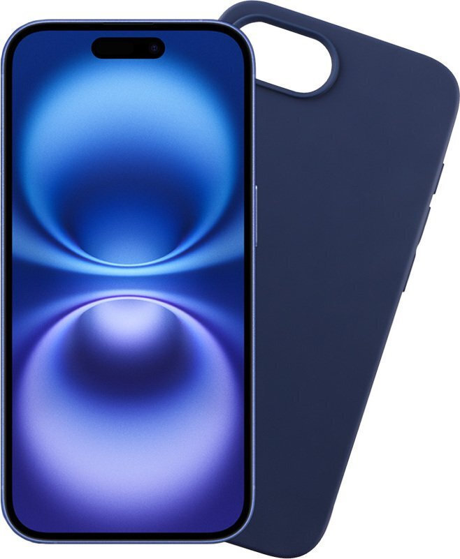 Θήκη Back Cover Σιλικόνης με Λουράκι Μπλε (iPhone 17e / 16e)