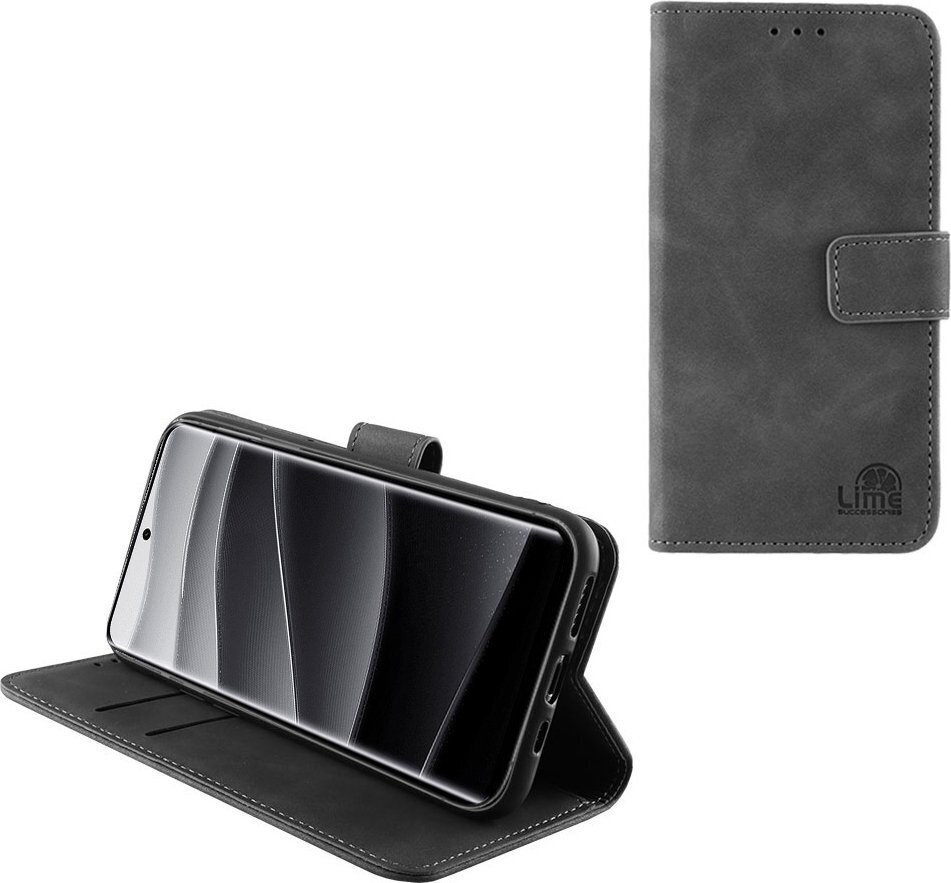 Θήκη Lime Essential Magnet Book Δερματίνης / Σιλικόνης Γκρι REDMI 15C 