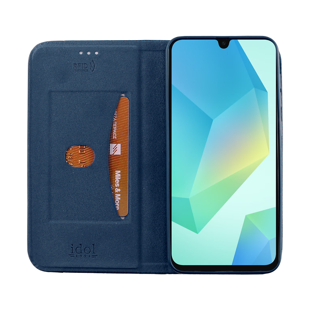 IDOL 1991 ELITE ΘΗΚΗ SAMSUNG A17 4G A175/A17 5G A176/M17 5G M176 6.7in ANTI-RFID BOOK STAND BLUE