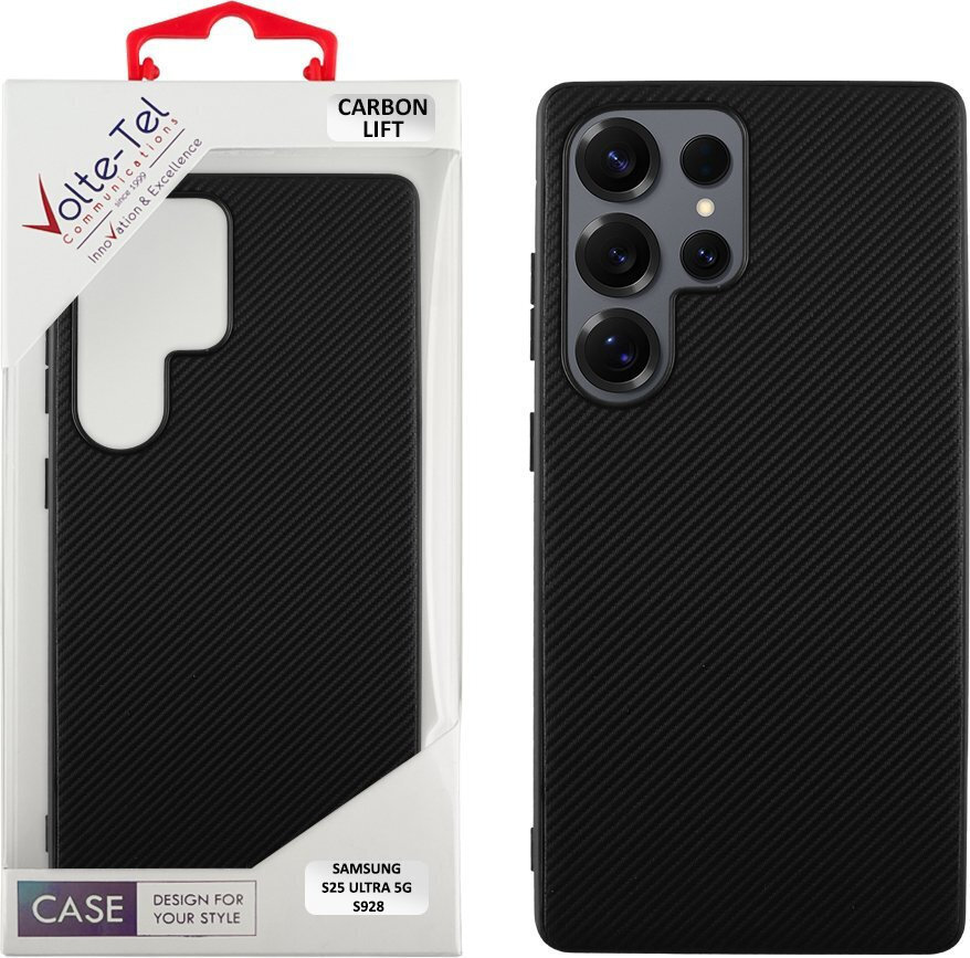 Θήκη Carbon Lift Back Cover Σιλικόνης Μαύρο (Galaxy S25 Ultra)