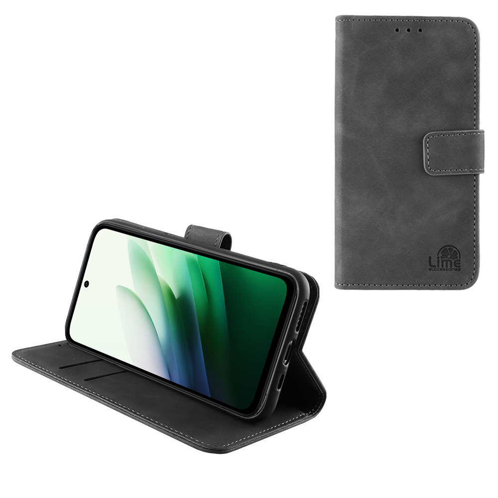 Θήκη Lime Essential Magnet Book Δερματίνης / Σιλικόνης Γκρι (Redmi 15)