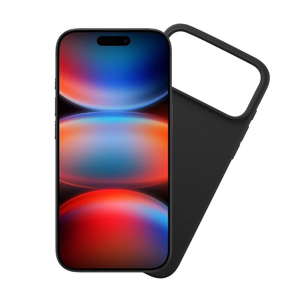 Θήκη Back Cover Σιλικόνης με Λουράκι Μαύρο (iPhone 18 Pro / 17 Pro)