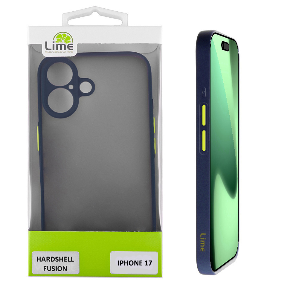 Θήκη Lime Hardshell Fusion Full Camera Protection Back Cover Πλαστικό / Σιλικόνης Μπλε (iPhone 17)