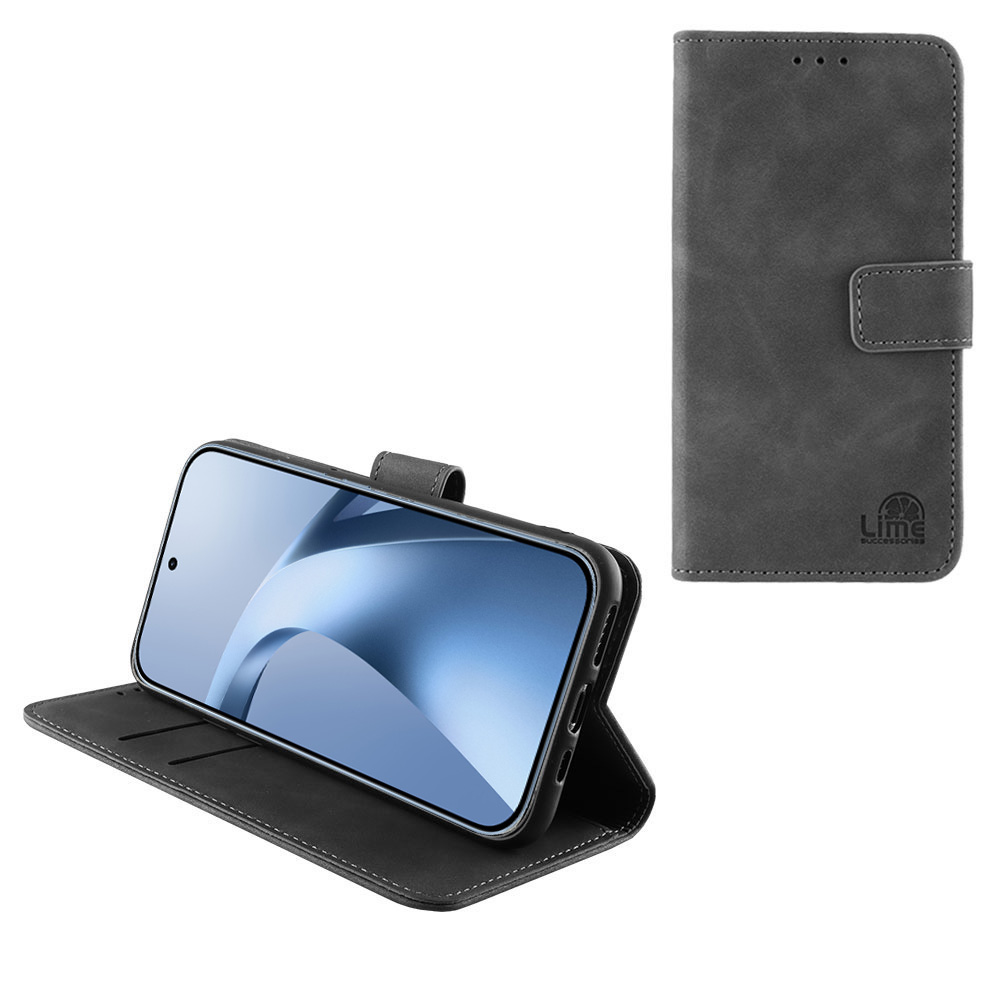 LIME ESSENTIAL ΘΗΚΗ XIAOMI 17T 5G 6.59in MAGNET BOOK STAND CLIP GREY