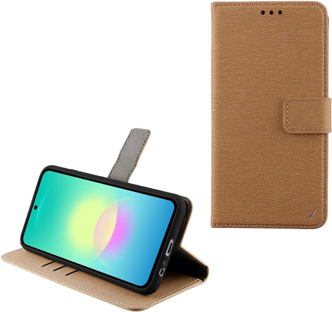 Θήκη Allure  Samsung A53  Magnet Book Stand Clip Gold