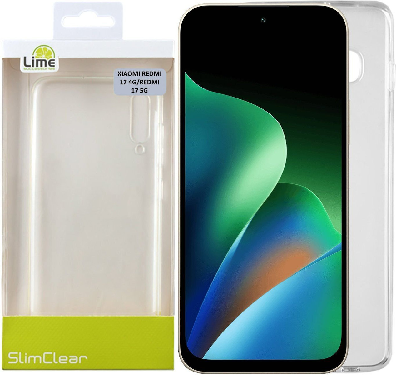 Θήκη Lime Slimclear Back Cover Σιλικόνης Διάφανο (Redmi 17 4G / 5G)