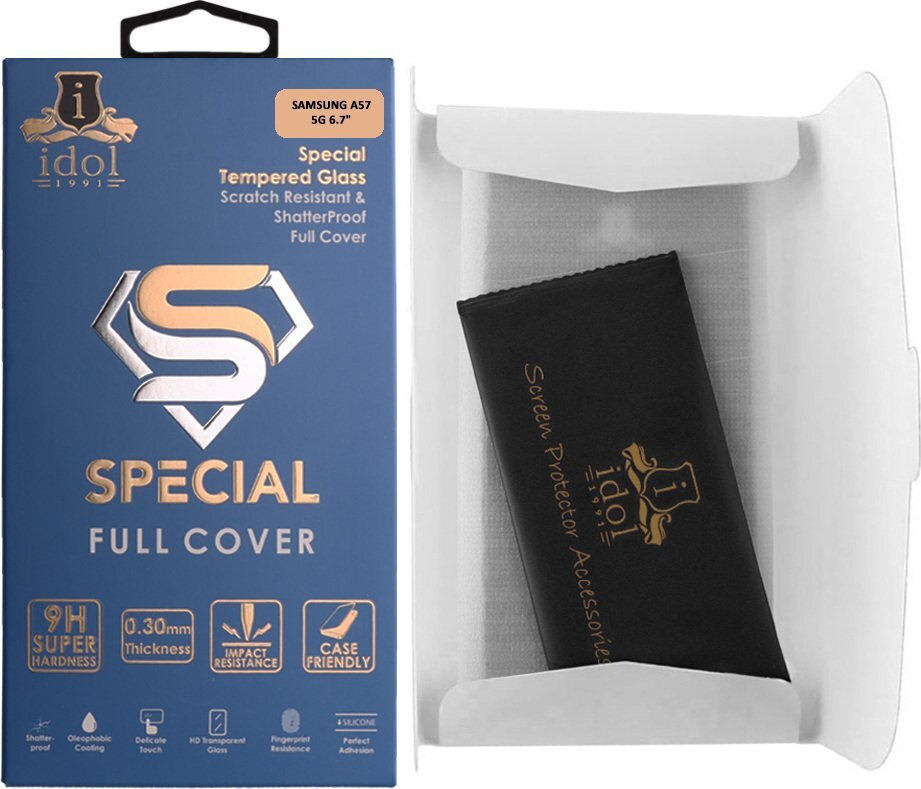IDOL 1991 SPECIAL TEMPERED GLASS SAMSUNG A57 5G 6.7in 9H 0.25mm FULL COVER FULL GLUE BLACK