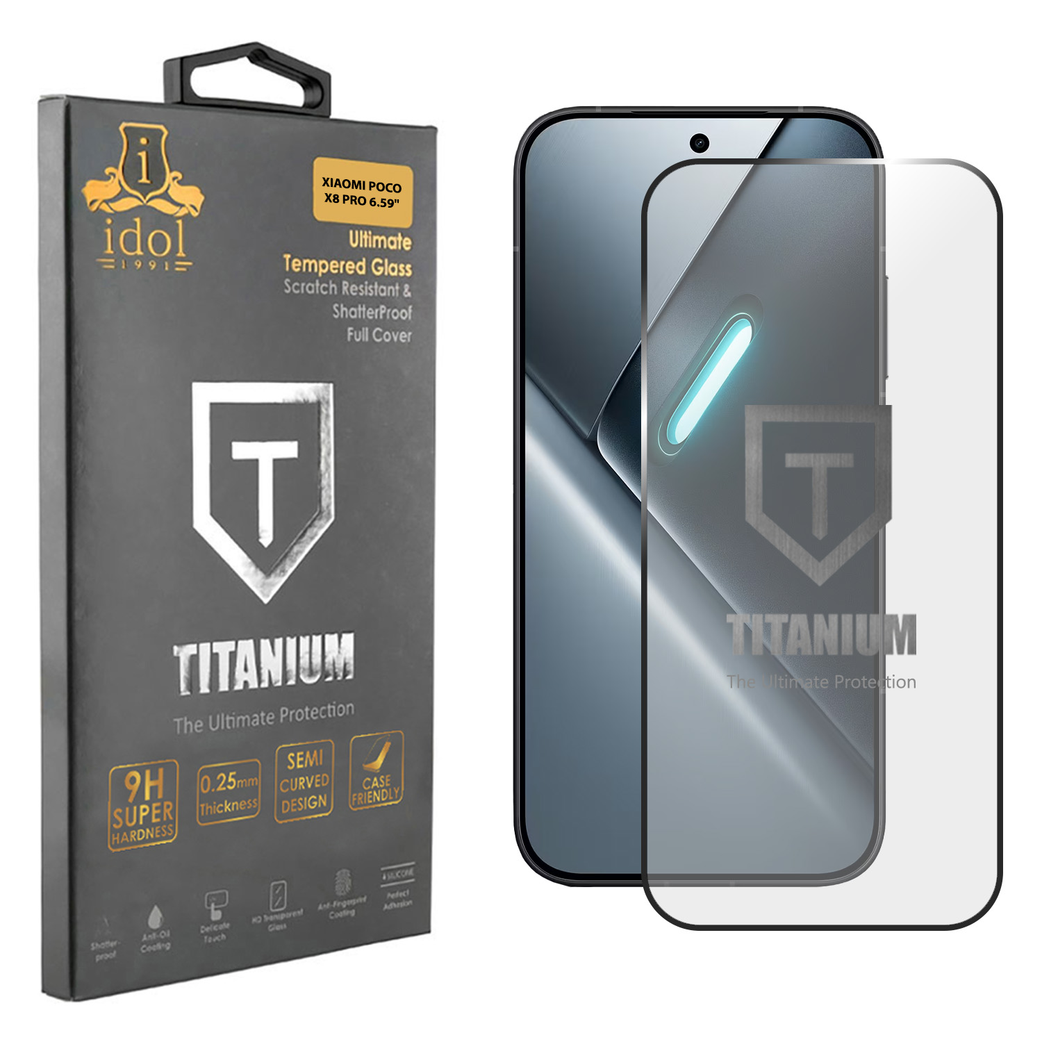 IDOL 1991 TITANIUM TEMPERED GLASS XIAOMI POCO X8 PRO 6.59