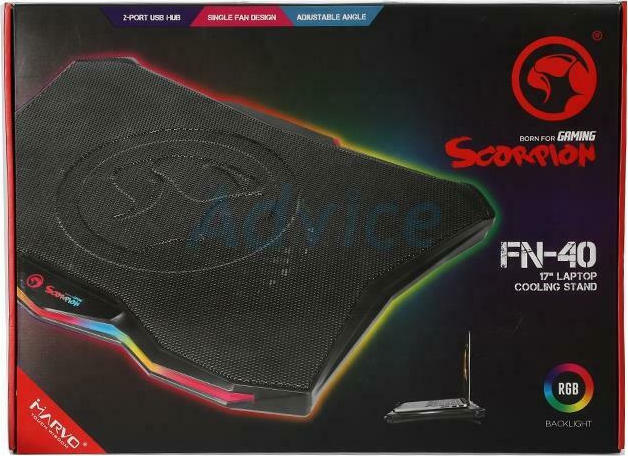 Mavro FN-40 Cooling Pad για Laptop έως 17'' με 1 Ανεμιστήρα και Φωτισμό