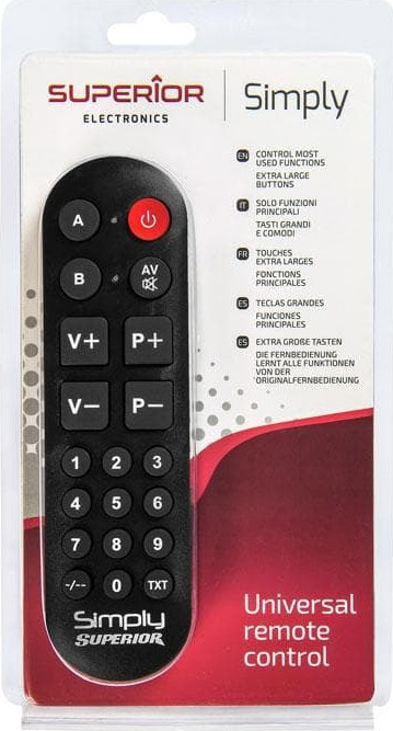 Superior Electronics Universal Τηλεχειριστήριο Simply (Numeric) για Τηλεοράσεις