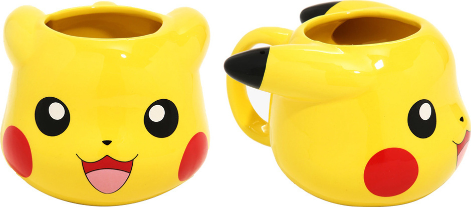 Stor Pokemon Pikachu Head 3D Κούπα Κεραμική Κίτρινη 500ml