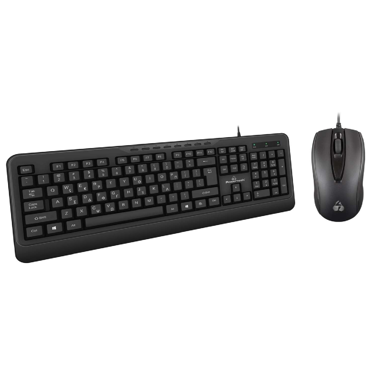 Powertech PT-1067 Σετ Πληκτρολόγιο & Ποντίκι Ελληνικό