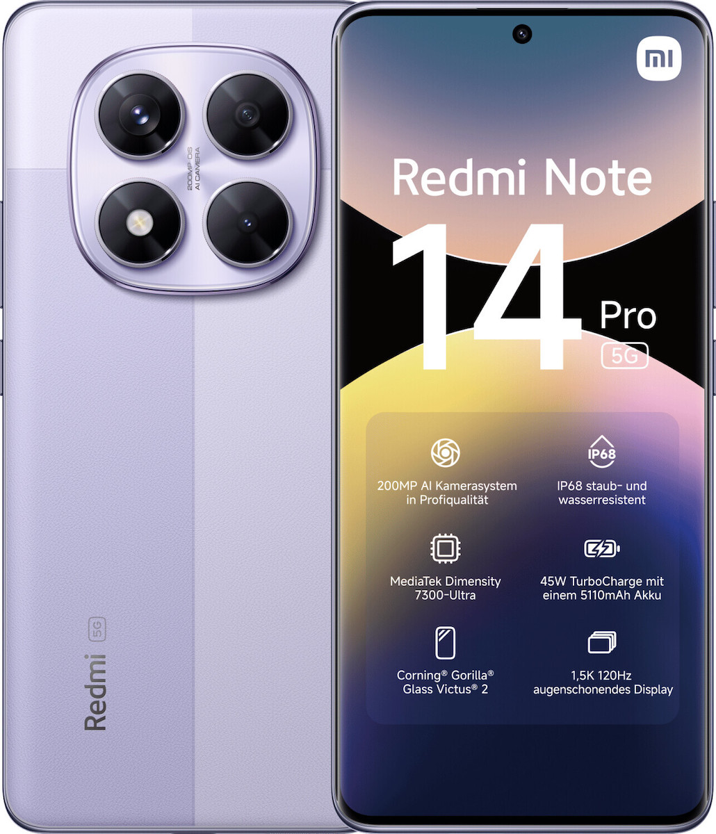 Xiaomi Redmi Note 14 Pro 5G Dual SIM (8/256GB) Lavender Purple