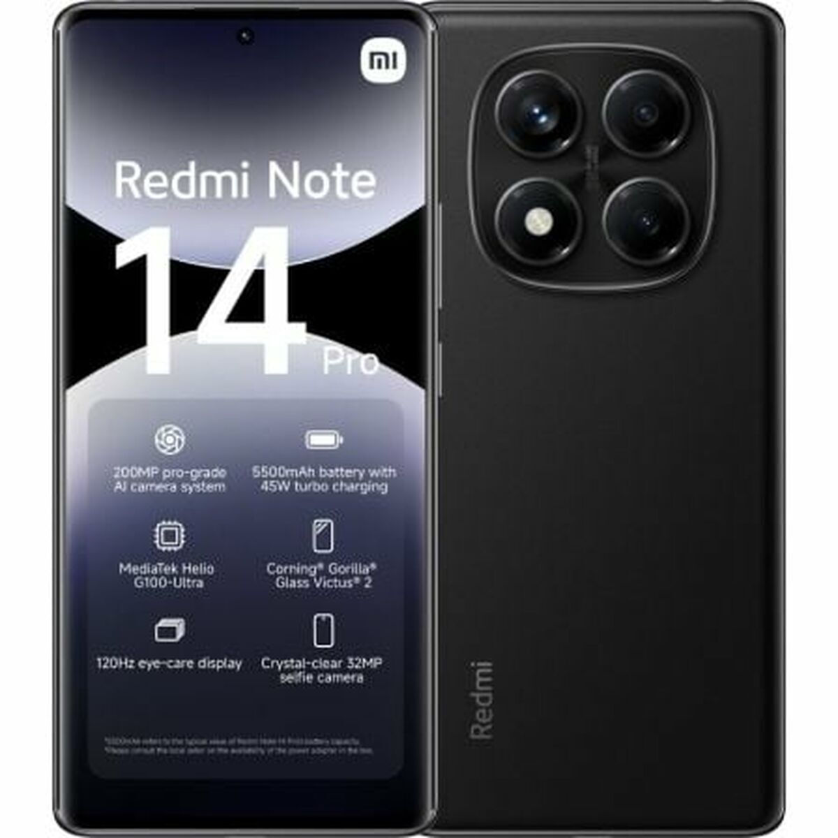 Xiaomi Redmi Note 14 Pro 4G Dual SIM (8/256GB) Midnight Black