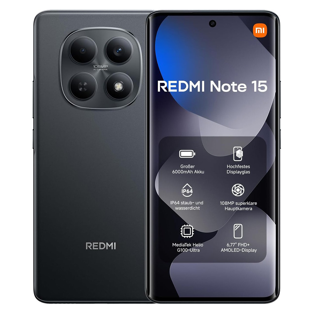 ΚΙΝΗΤΟ XIAOMI REDMI NOTE 15 4G 6.77in 8GB/256GB DUAL SIM NFC BLACK GW