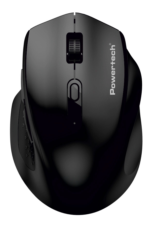POWERTECH ασύρματο ποντίκι PT-1578, 2.4GHz & Bluetooth, έως 4000DPI, μαύρο
