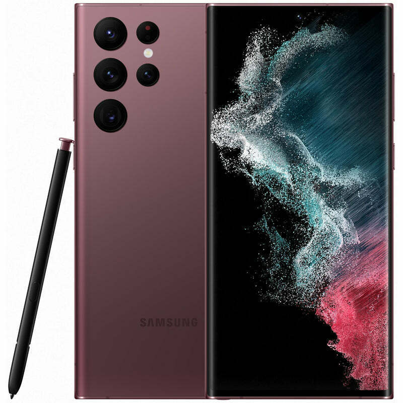 Samsung Galaxy S22 Ultra 5G Dual SIM (12GB/256GB) Burgundy Mεταχειρισμένο
