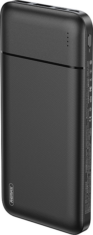 Remax RPP-96 Power Bank 10000mAh με 2 Θύρες USB-A Μαύρο