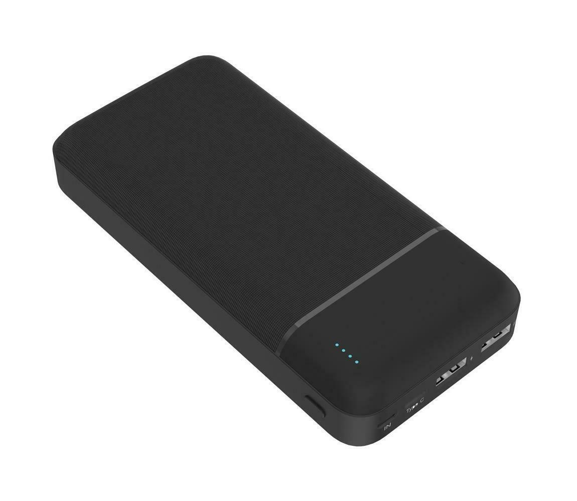 Platinet  Power Bank 20000mAh με 2 Θύρες USB-A Μαύρο