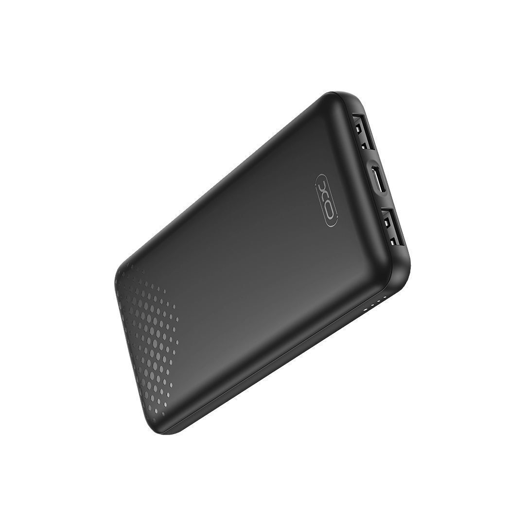 XO PB312 Power Bank 10000mAh με 2 Θύρες USB-A και Θύρα USB-C Μαύρο