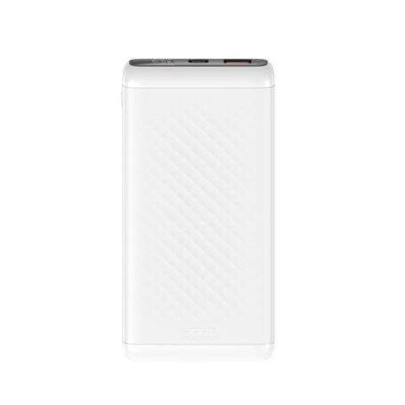 XO PB308 Power Bank 10000mAh 22.5W με Θύρα USB-A και Θύρα USB-C Quick Charge 3.0 Λευκό