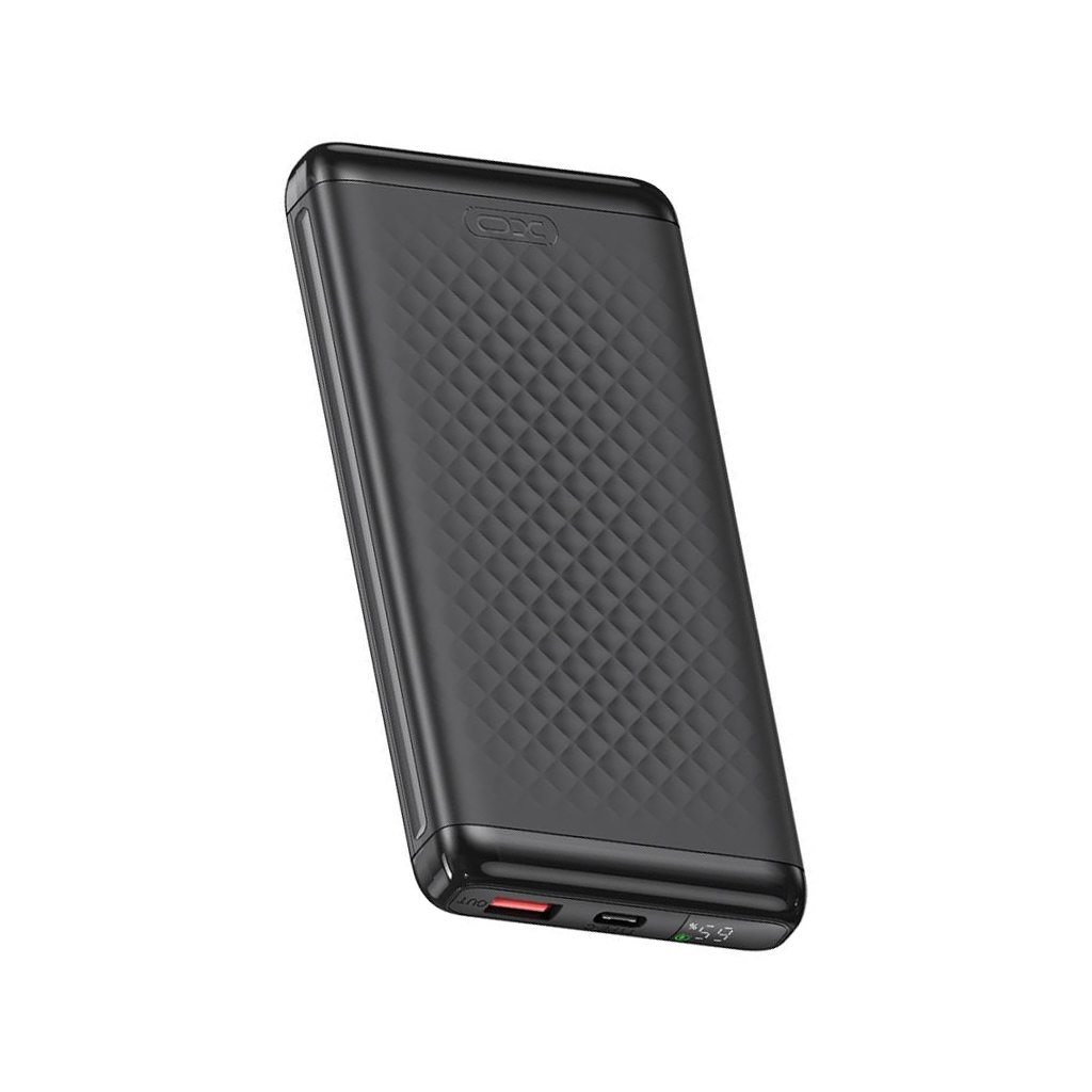 XO PB308 Power Bank 10000mAh 22.5W με Θύρα USB-A και Θύρα USB-C Quick Charge 3.0 Μαύρο