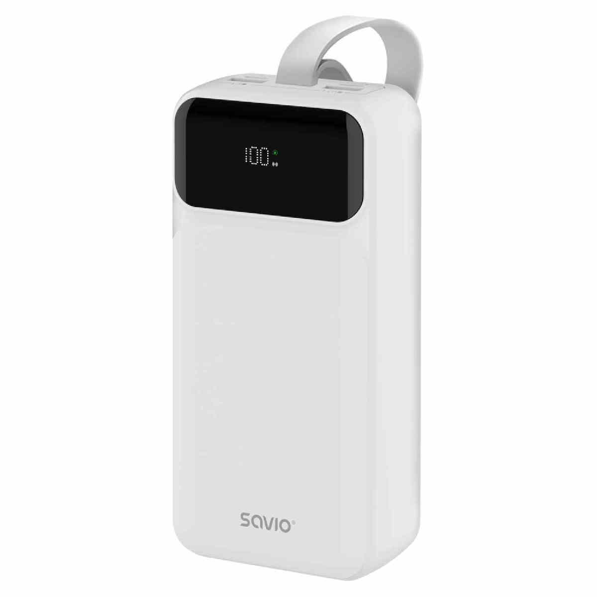 Savio BA-11 Power Bank 30000mAh με 2 Θύρες USB-A και 2 Θύρες USB-C Power Delivery / Quick Charge 3.0