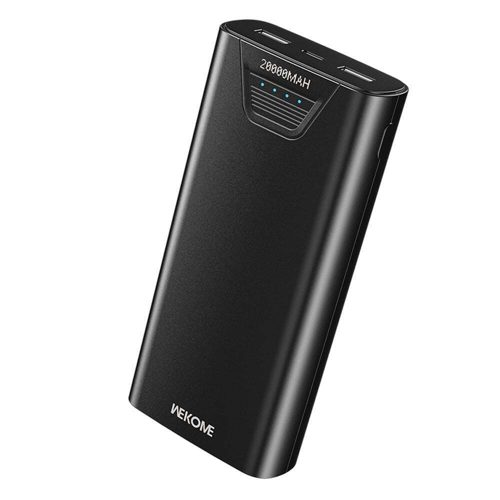 WK WP-121 Power Bank 20000mAh με 2 Θύρες USB-A Power Delivery / Quick Charge Μαύρο