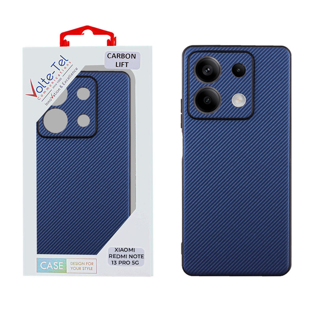 Θήκη Carbon Lift Back Cover Σιλικόνης Μπλε (Redmi Note 13 Pro 5G / Poco X6)