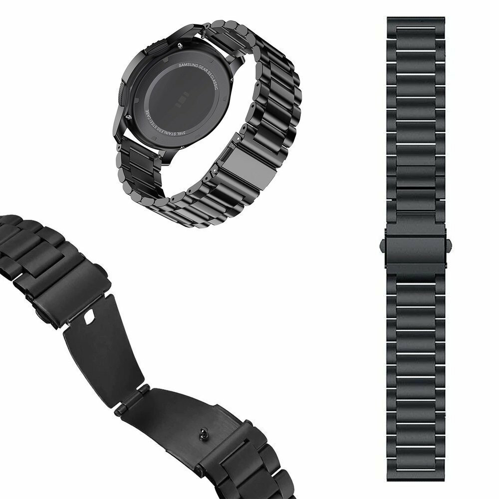 Λουράκι Ανοξείδωτο Ατσάλι Μαύρο (Huawei Watch GT/GT Pro 2/3/4/5 / Ultimate 46mm)