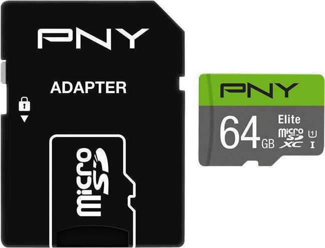 PNY Elite MicroSDXC 64GB Class 10 UHS-I U1 Κάρτα Μνήμης έως 85MB/s